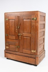 LATE 19TH-CENTURY OAK ICE BOX