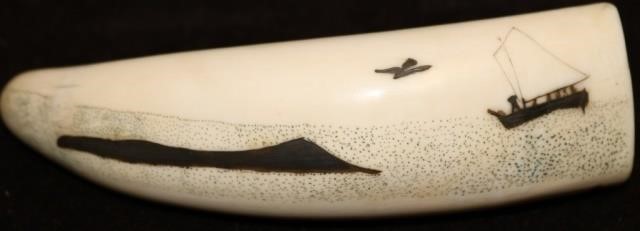 LATE 19TH OR EARLY 20TH C SCRIMSHAW