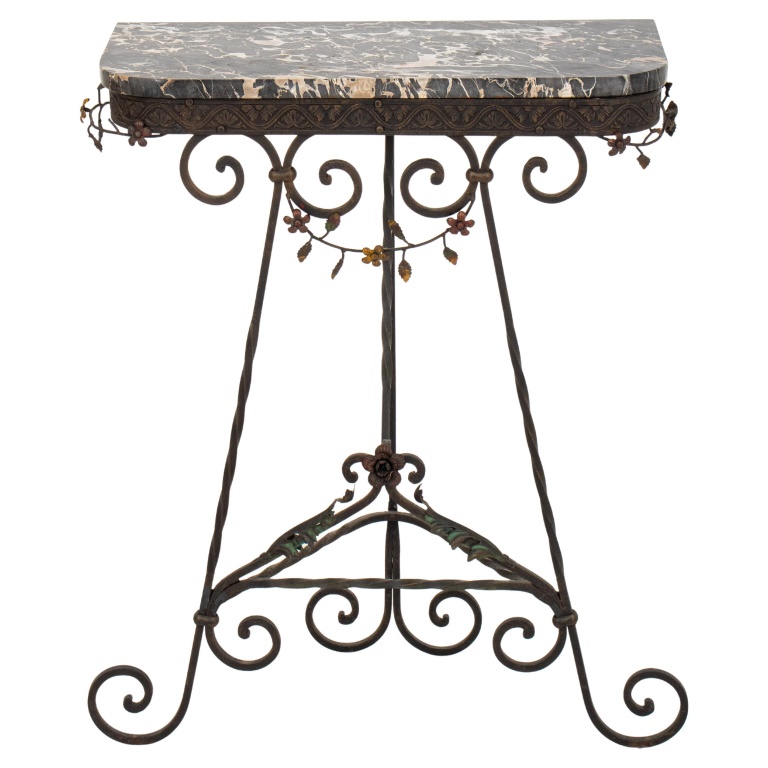 LATE ART DECO WROUGHT IRON SMALL