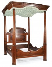 LATE CLASSICAL CARVED MAHOGANY