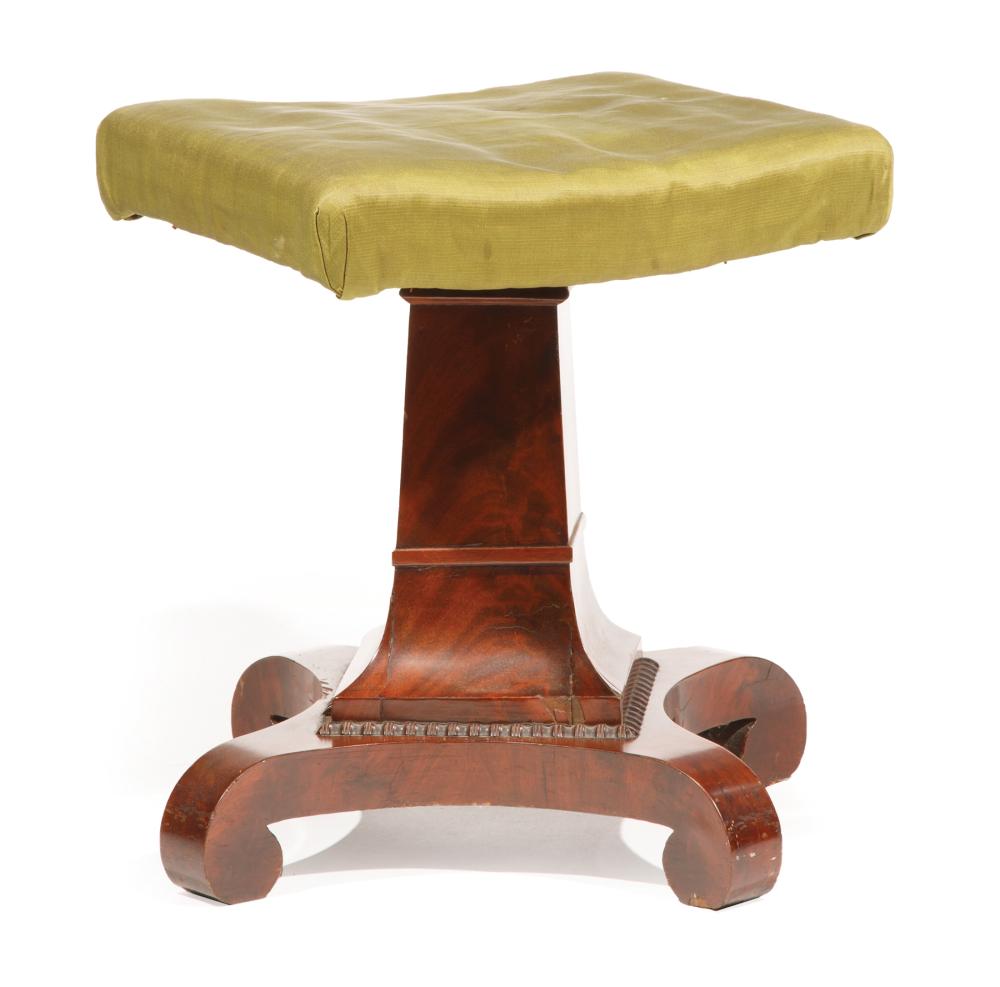 LATE CLASSICAL CARVED MAHOGANY