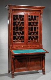 LATE CLASSICAL CARVED MAHOGANY