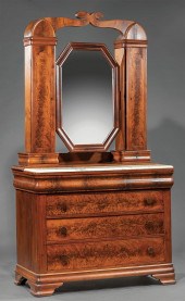 LATE CLASSICAL CARVED MAHOGANY