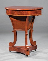 LATE CLASSICAL FIGURED MAHOGAN