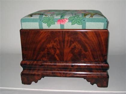 Late Classical mahogany foot stool