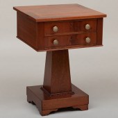 LATE CLASSICAL MAHOGANY SIDE T