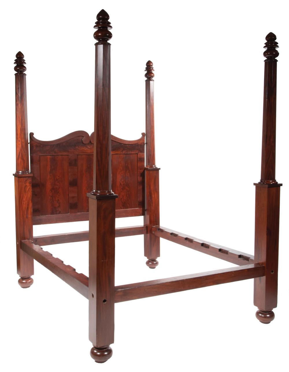LATE CLASSICAL MAHOGANY TALL POST