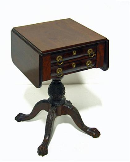 Late Classical two drawer drop leaf