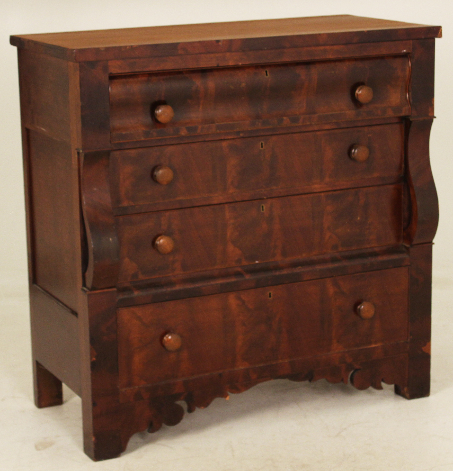 LATE EMPIRE AMERICAN CHERRY CHEST
