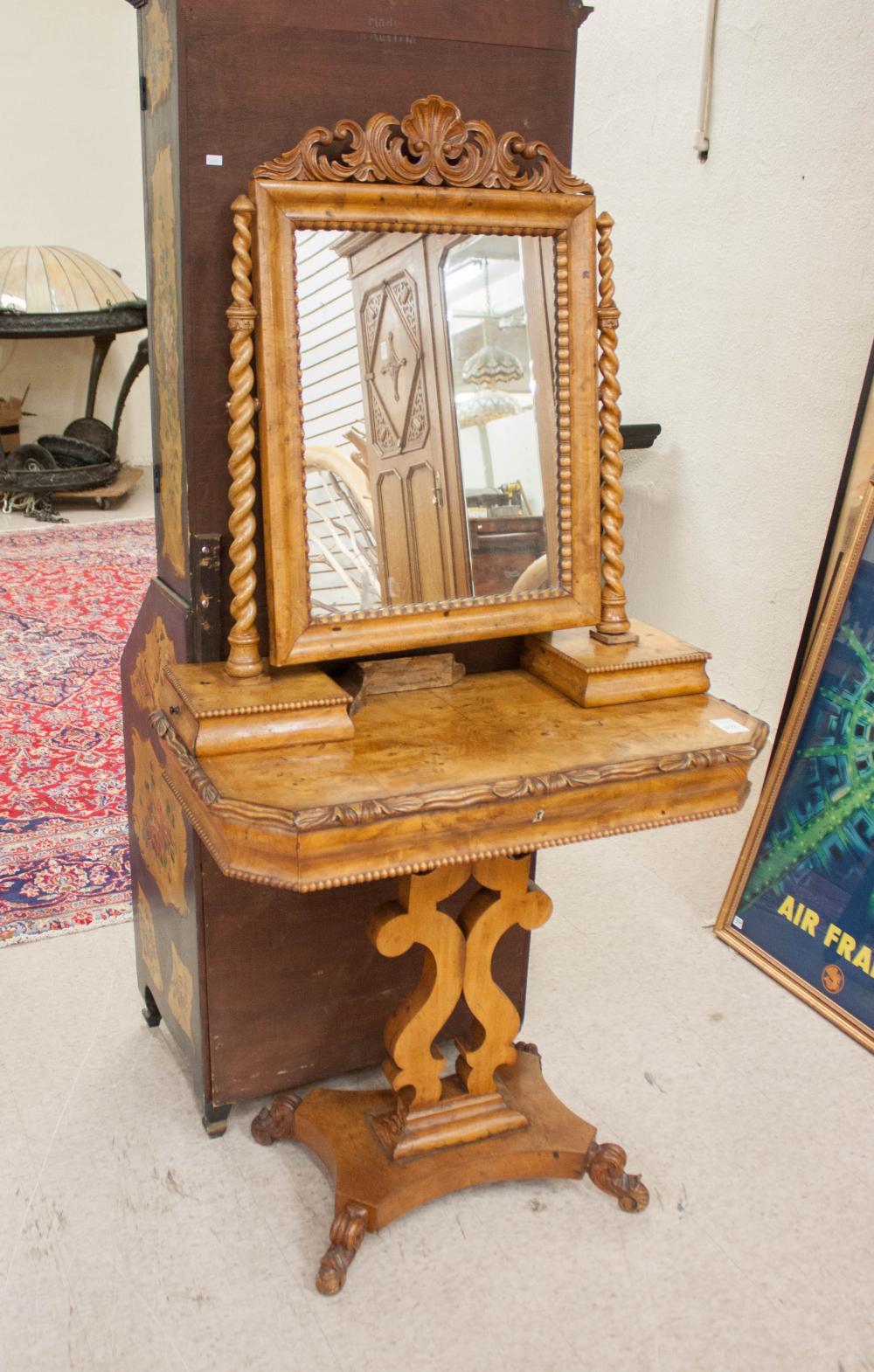LATE EMPIRE BURL WOOD DRESSING