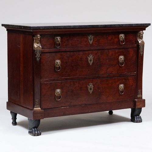 LATE EMPIRE GILT-METAL MOUNTED