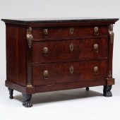 LATE EMPIRE GILT-METAL MOUNTED