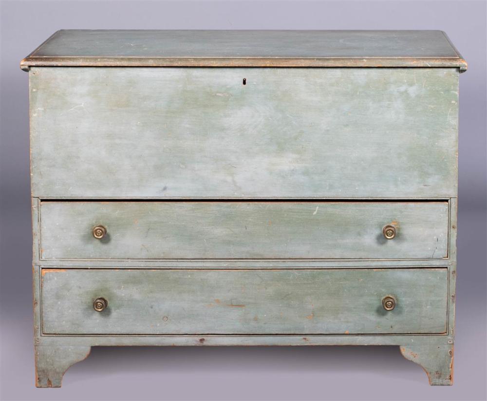 LATE FEDERAL BLUE/GREEN PAINTED