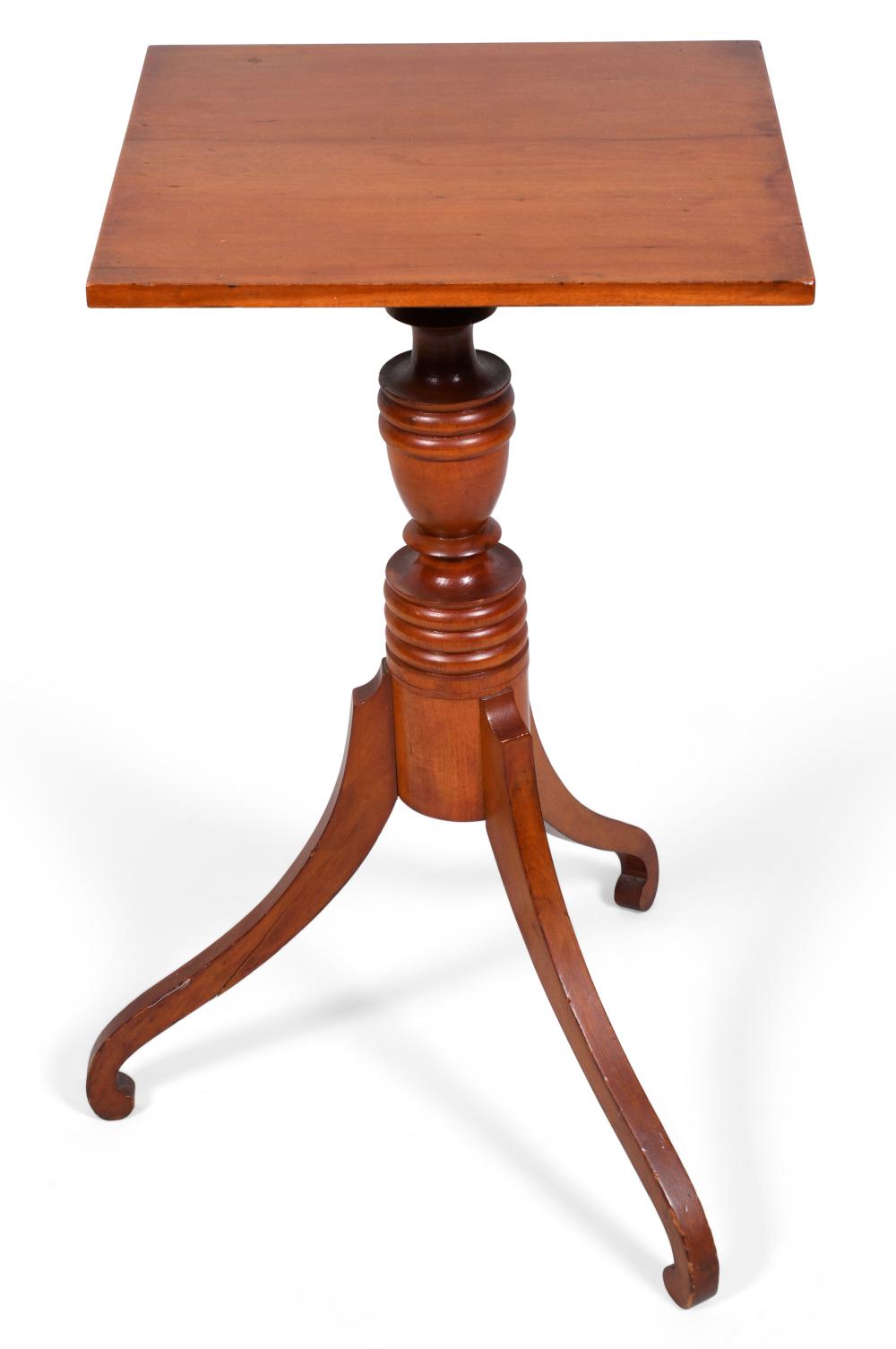 LATE FEDERAL CHERRY CANDLESTAND,