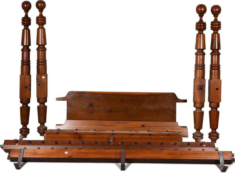 LATE FEDERAL CHERRY ROPE BED,