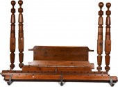 LATE FEDERAL CHERRY ROPE BED,