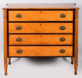 LATE FEDERAL FIGURED MAPLE AND