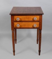 LATE FEDERAL FIGURED MAPLE AND