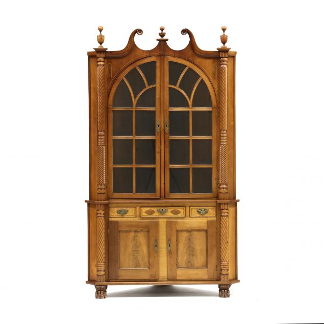 LATE FEDERAL INLAID CHERRY AND
