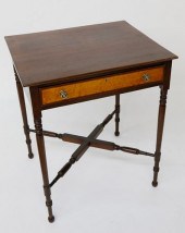 LATE FEDERAL INLAID MAHOGANY O