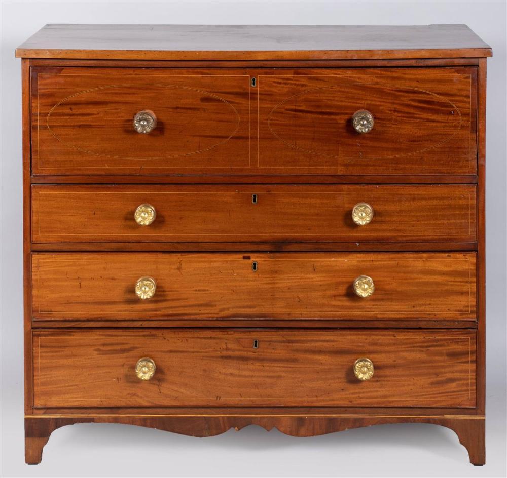 LATE FEDERAL INLAID MAHOGANY