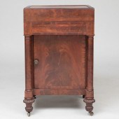 LATE FEDERAL MAHOGANY BEDSIDE
