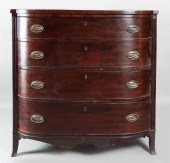 LATE FEDERAL MAHOGANY BOWFRONT