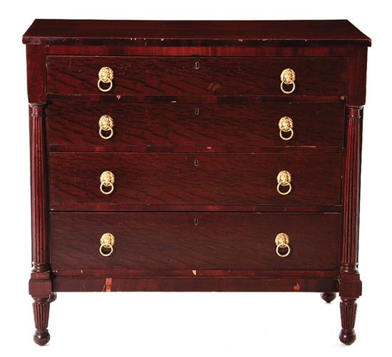 Late Federal mahogany chest of