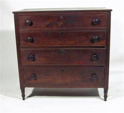 Late Federal mahogany chest of