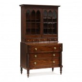 LATE FEDERAL MAHOGANY DESK AND
