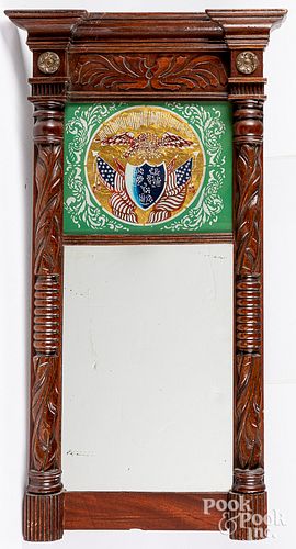 LATE FEDERAL MAHOGANY MIRRORLate