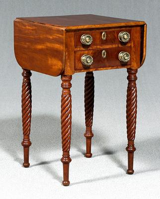 Late Federal mahogany work table,