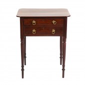 LATE FEDERAL MAHOGANY WORKTABL