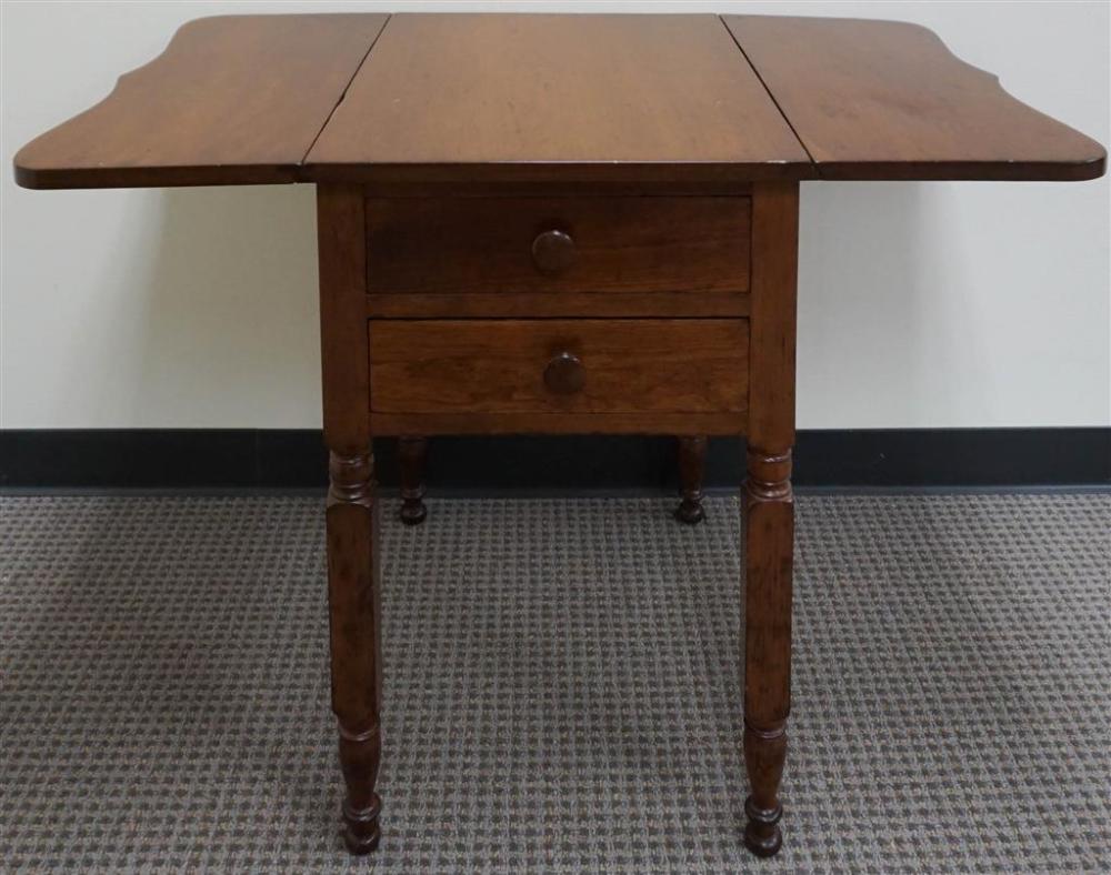 LATE FEDERAL WALNUT TWO-DRAWER