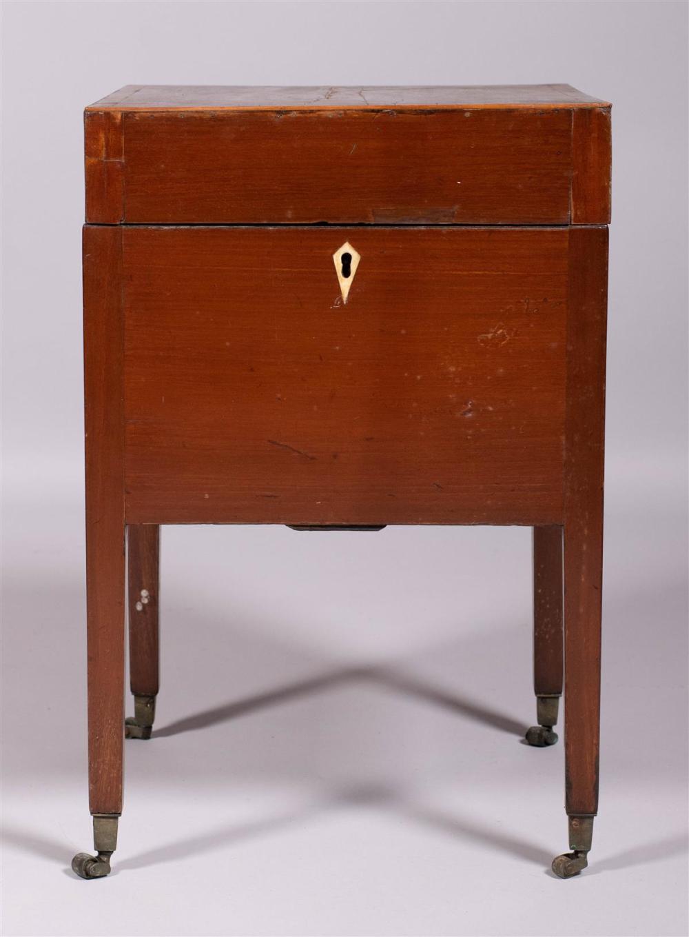 LATE GEORGE III INLAID MAHOGANY