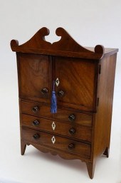 LATE GEORGE III INLAID MAHOGAN