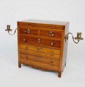 LATE GEORGE III INLAID MAHOGAN