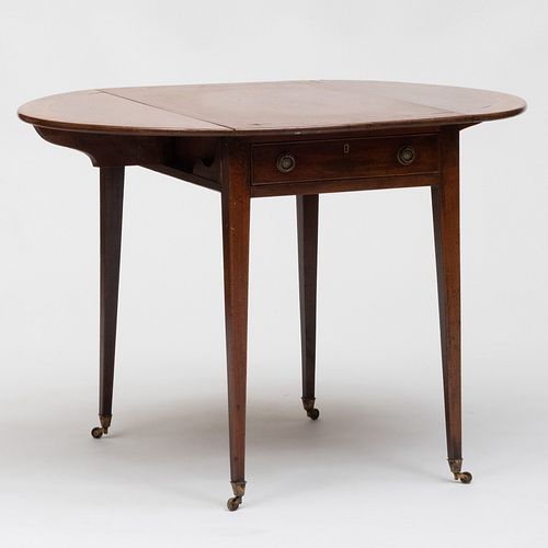 LATE GEORGE III INLAID MAHOGANY