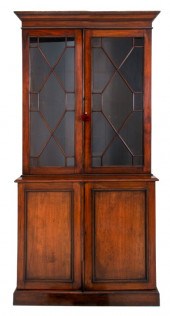 LATE GEORGE III MAHOGANY BOOKC