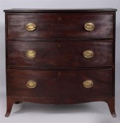 LATE GEORGE III MAHOGANY BOW F
