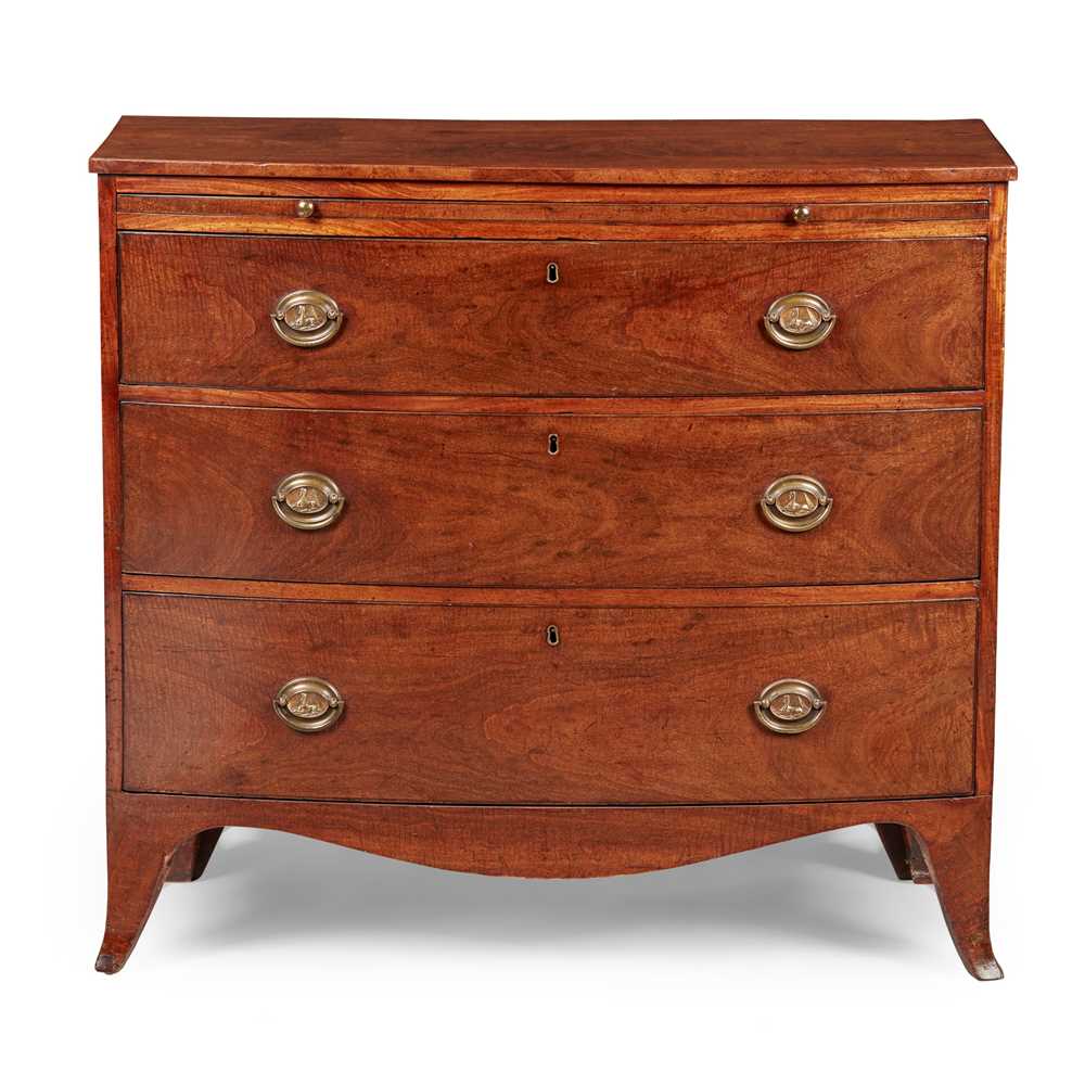 LATE GEORGE III MAHOGANY BOWFRONT