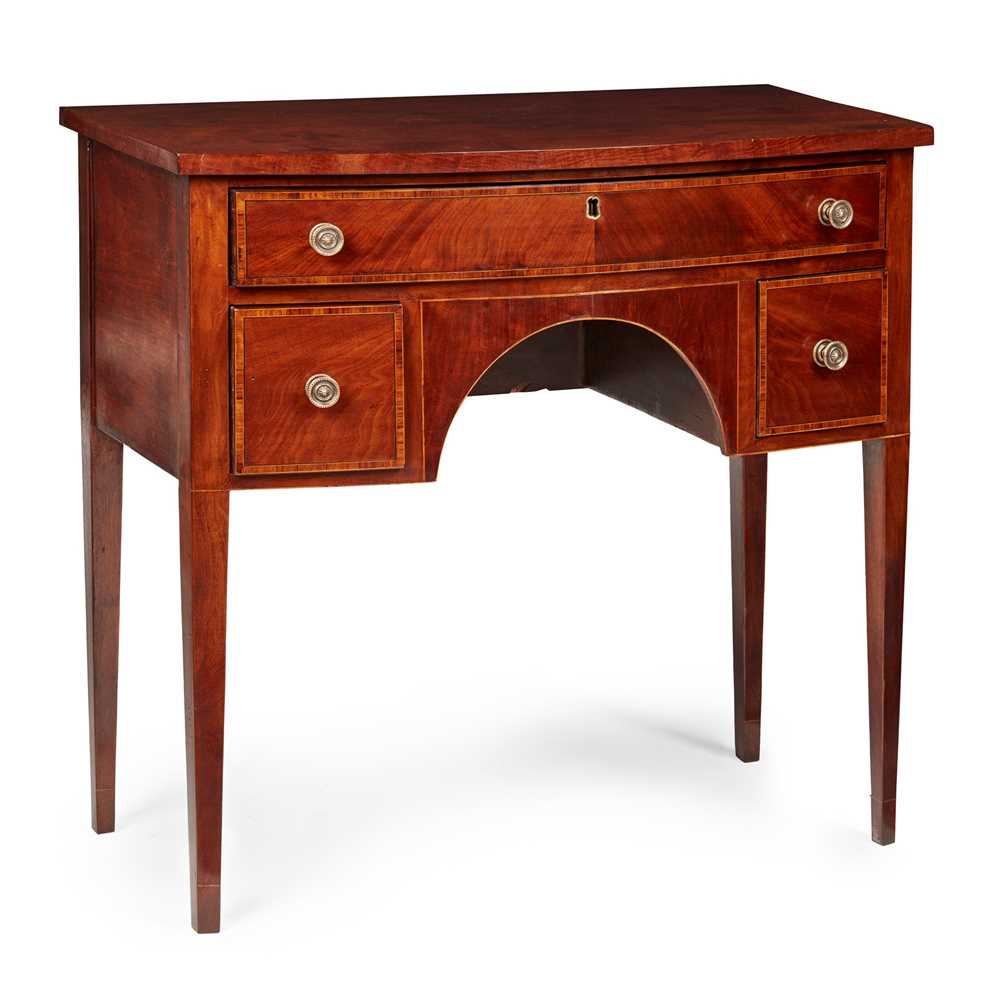 LATE GEORGE III MAHOGANY BOWFRONT