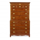 LATE GEORGE III MAHOGANY BRASS