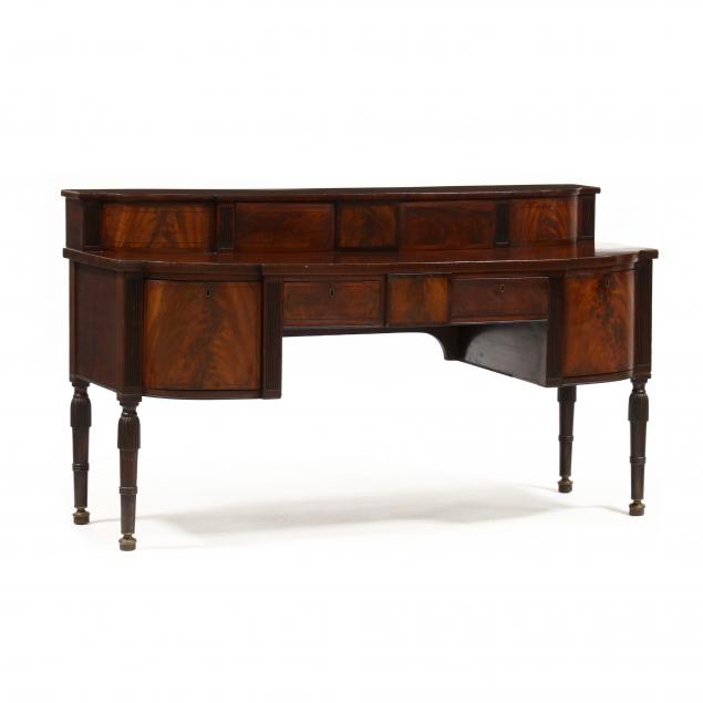 LATE GEORGE III MAHOGANY INLAID