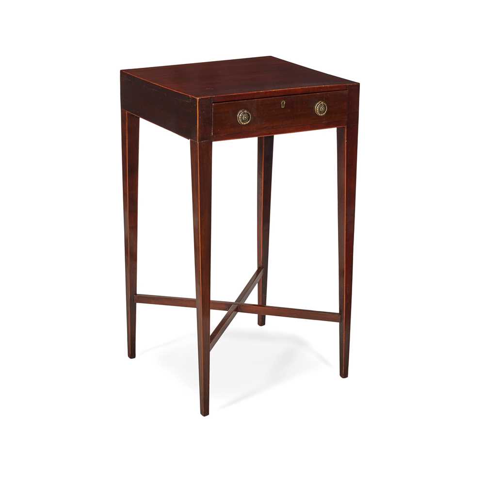 LATE GEORGE III MAHOGANY LAMP TABLE
