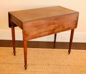 LATE GEORGE III MAHOGANY PEMBR