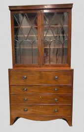 LATE GEORGE III MAHOGANY SECRE