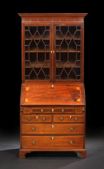 Late George III Mahogany Secretary,