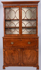 LATE GEORGE III MAHOGANY SECRE