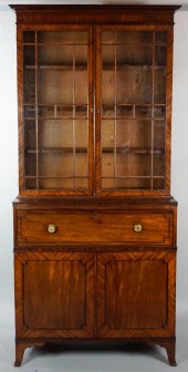 LATE GEORGE III MAHOGANY SECRE